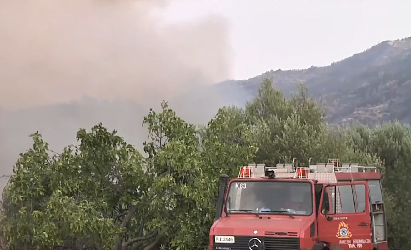 Λαμία: Πυρκαγιά κοντά σε σπίτια