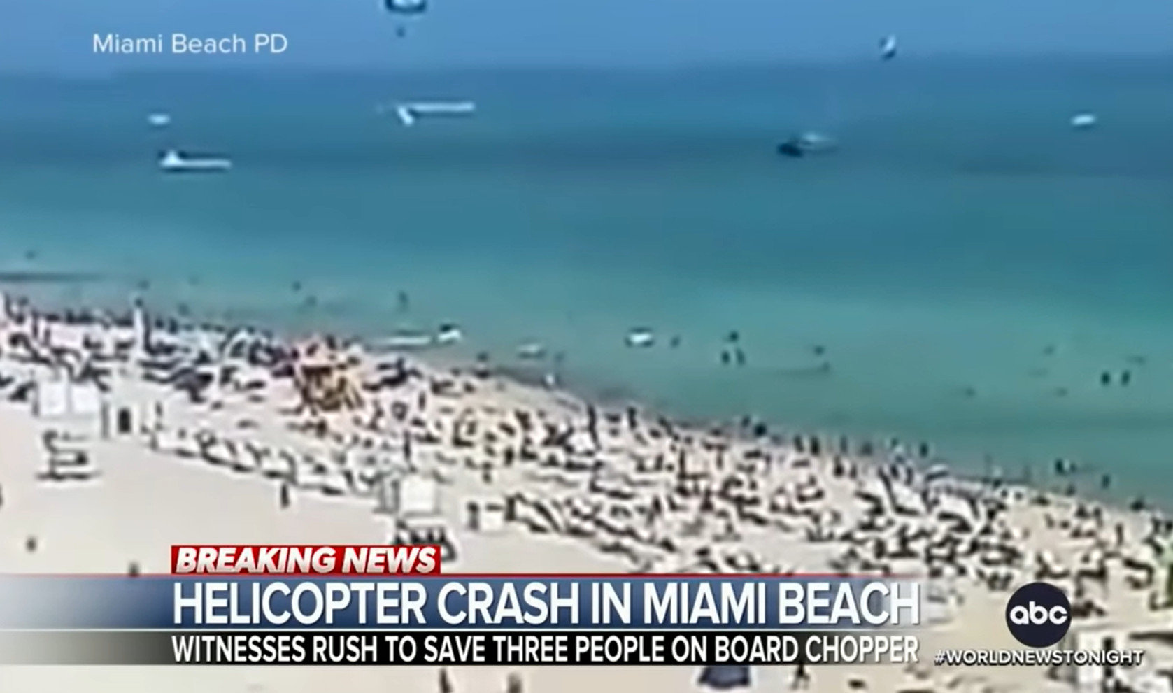 Μαϊάμι: Ελικόπτερο συνετρίβη στη θάλασσα λίγα μέτρα μακριά από λουόμενους