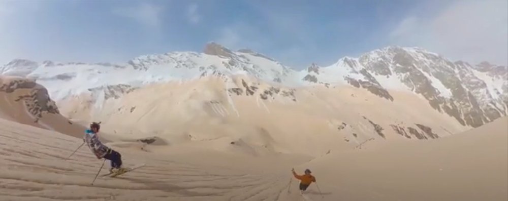 Tα Πυρηναία καλύφθηκαν από αφρικανική σκόνη – Snowboard σε άμμο και χιόνι