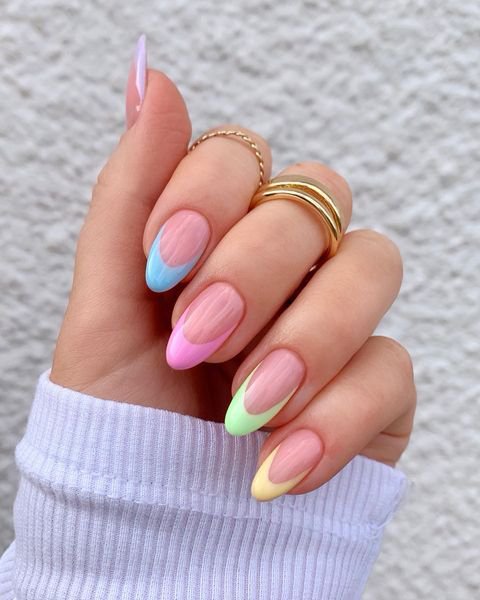 Rainbow nails