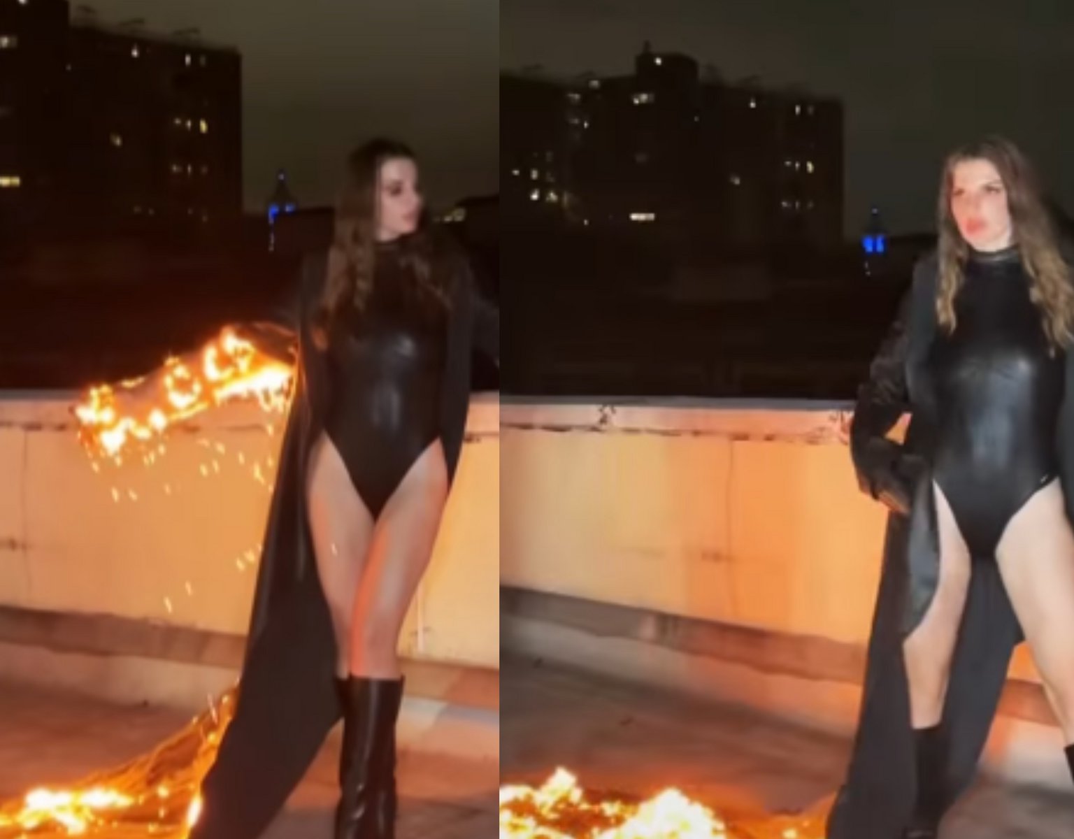 Η Julia Fox «παίζει με τη φωτιά»: Η hot εμφάνιση της με εσώρουχα κι ένα φλεγόμενο παλτό