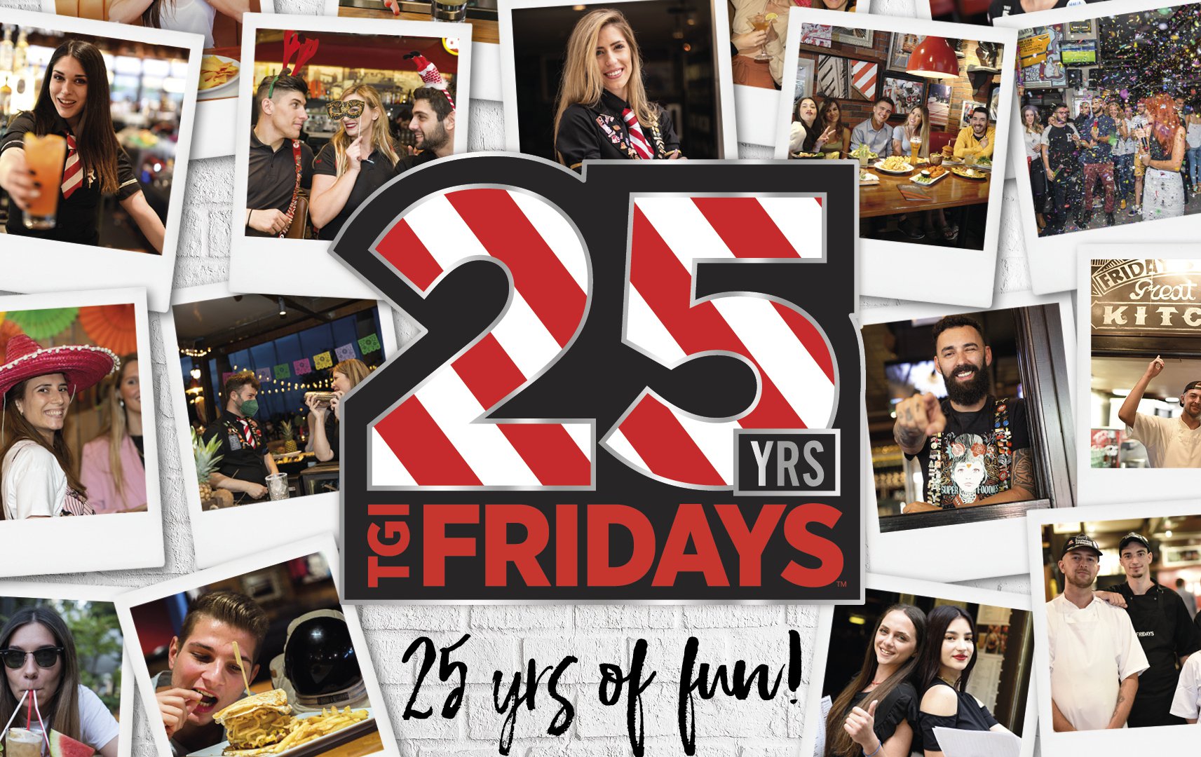 25 χρόνια TGI Fridays™ στην Ελλάδα με πολλά happenings και ειδικά εορταστικά πιάτα