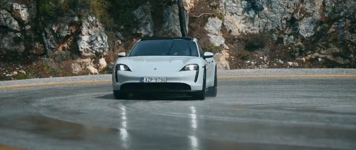 Με την Porsche Taycan 4S Sport Turismo στην Aνάβαση της Πάρνηθας