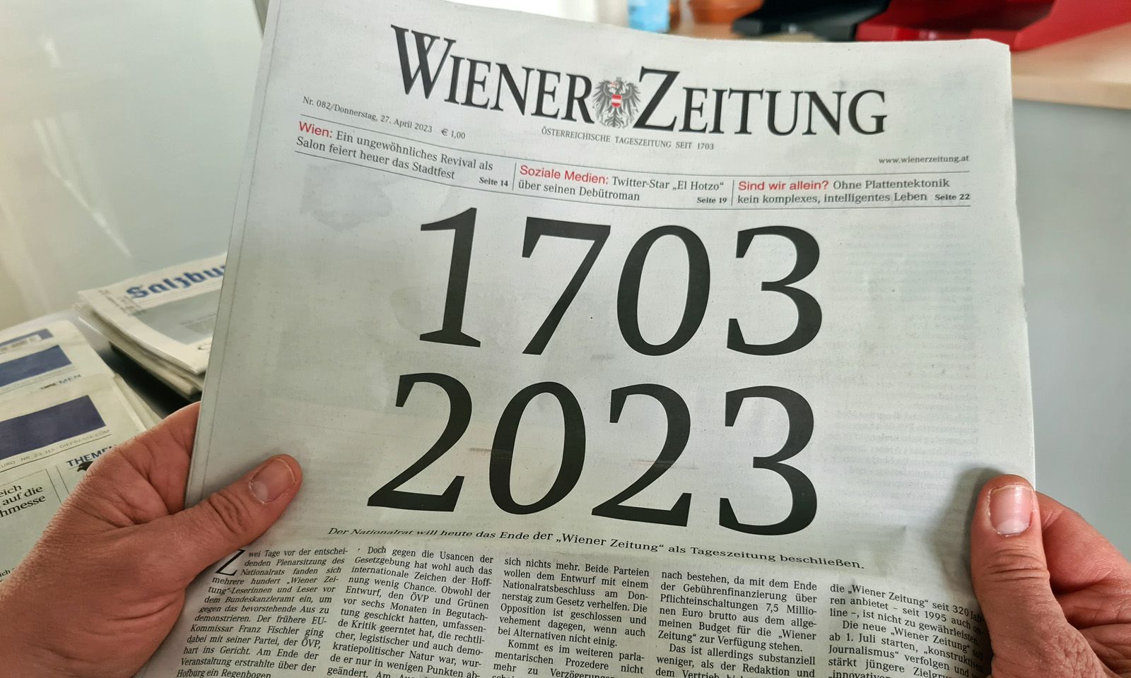 Εφημερίδα σταματά να τυπώνεται καθημερινά, έπειτα από 320 (!) χρόνια