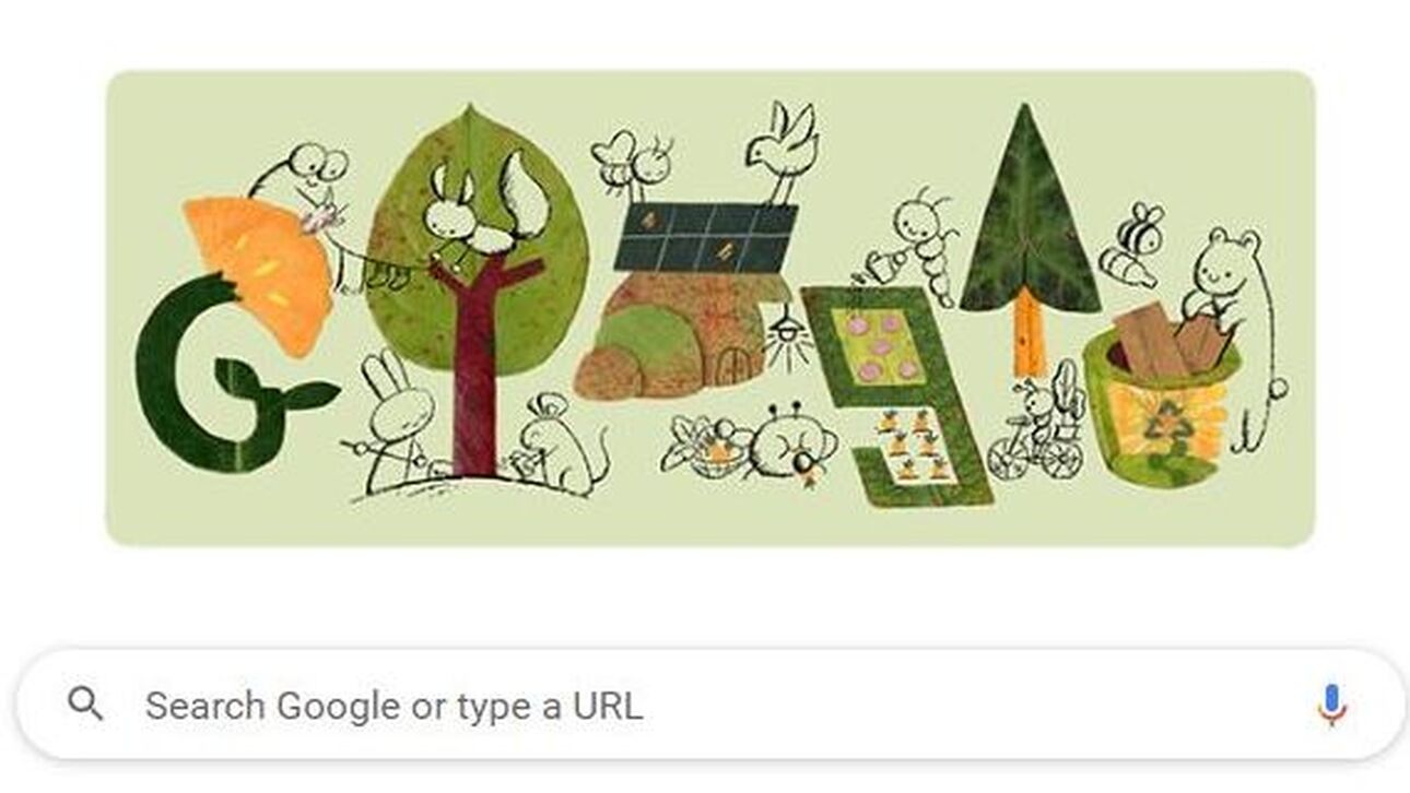 Αφιερωμένο στην «Ημέρα της Γης» για την κλιματική αλλαγή το doodle της Google