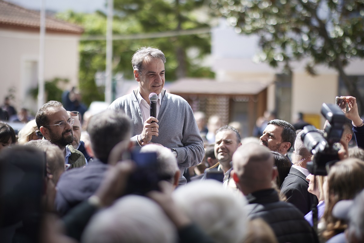 Κυριάκος Μητσοτάκης: «Εμείς μιλάμε για το μέλλον και αφήνουμε τους άλλους να μιλάνε για την Ελλάδα του 1981» Κυριάκος Μητσοτάκης πρωθυπουργός Ηλεία ομιλία