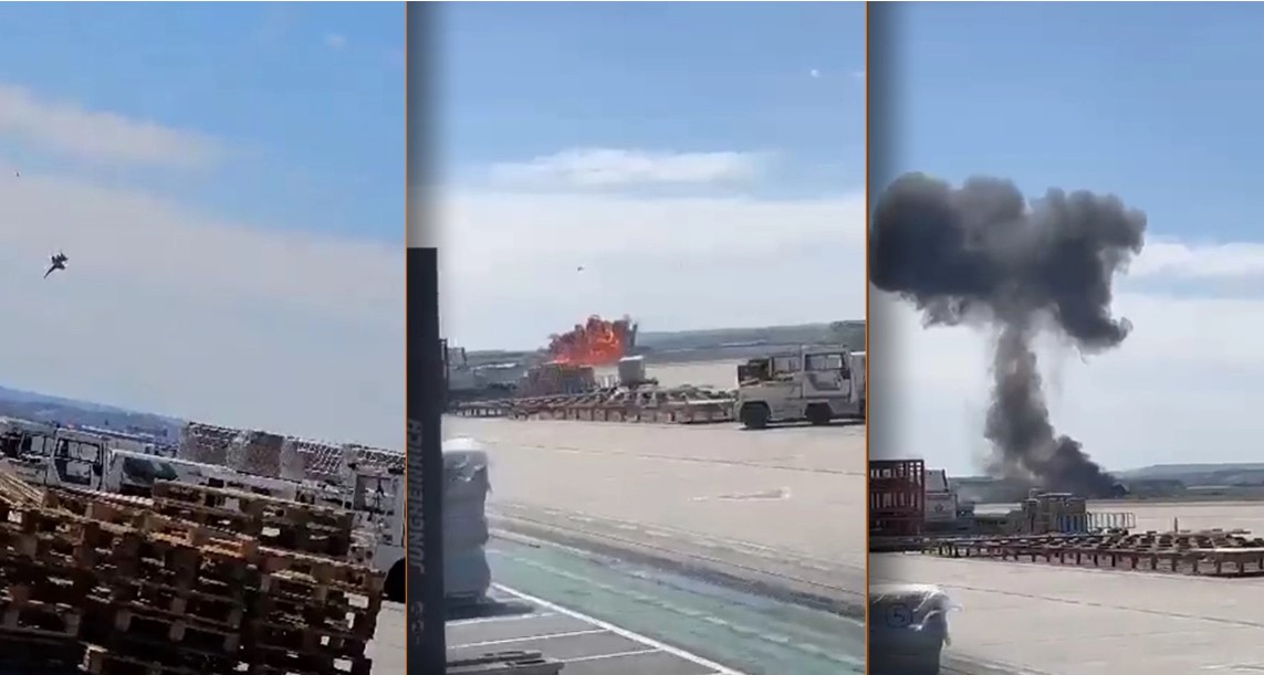 Βουτιά θανάτου ισπανικού μαχητικού F-18 στη Σαραγόσα (Vid)
