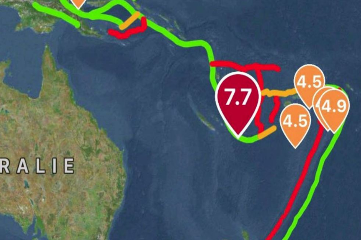 Σεισμός 7,7 Ρίχτερ στη Νέα Καληδονία και πιθανό τσουνάμι ως και 1.000 χλμ. μακριά