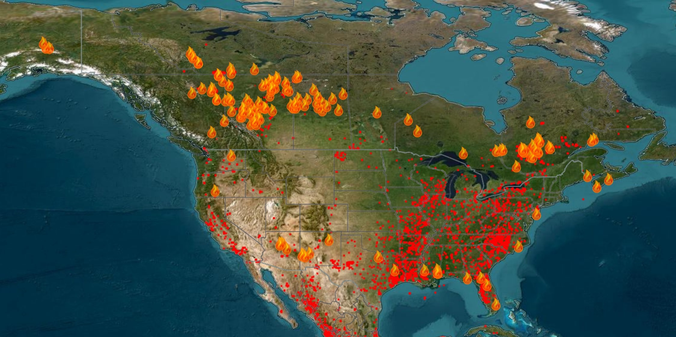 Μαίνονται οι πυρκαγιές στο Κεμπέκ – Η ατμοσφαιρική ρύπανση «πνίγει» την Ουάσινγκτον