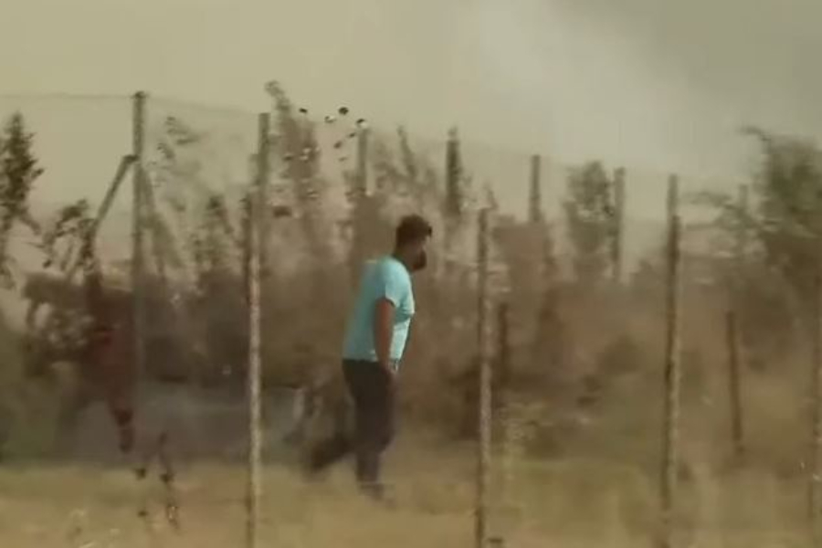 Μαγνησία: Κάμερα κατέγραψε τις τελευταίες στιγμές του κτηνοτρόφου που κάηκε στη φωτιά (vid)