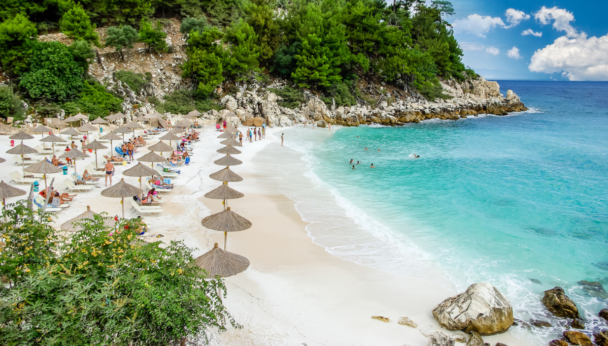 The island of Thassos in the Aegean Sea, Saliyara