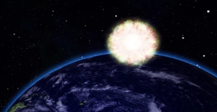 Απίστευτο βίντεο καταγράφει την στιγμή που μια πυρηνική βόμβα εκρήγνυται στο διάστημα (vid)