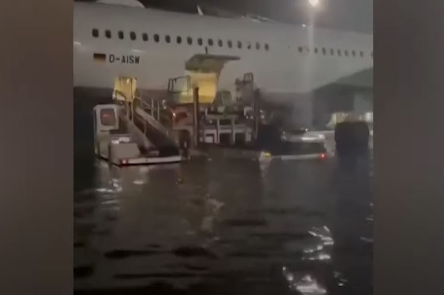 Kαθυστερήσεις και ματαιώσεις πτήσεων στη Φρανκφούρτη – Χάος στο αεροδρόμιο που πλημμύρισε (vids)