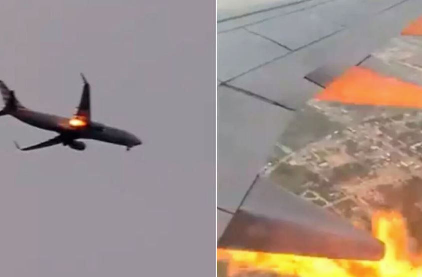 Αεροπλάνο έπιασε φωτιά στον αέρα λίγο μετά την απογείωσή του από το αεροδρόμιο (vid)