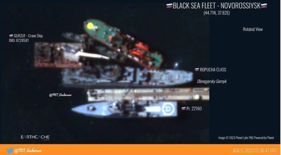 Ρωσία: Νέες δορυφορικές εικόνες από το κατεστραμμένο ρωσικό πλοίο που χτυπήθηκε (Pics)