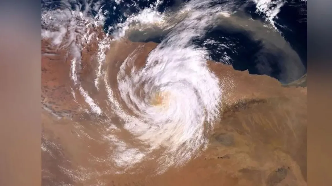 Κακοκαιρία Daniel: Δορυφορική εικόνα καταγράφει την πορεία πάνω από τη Σαχάρα