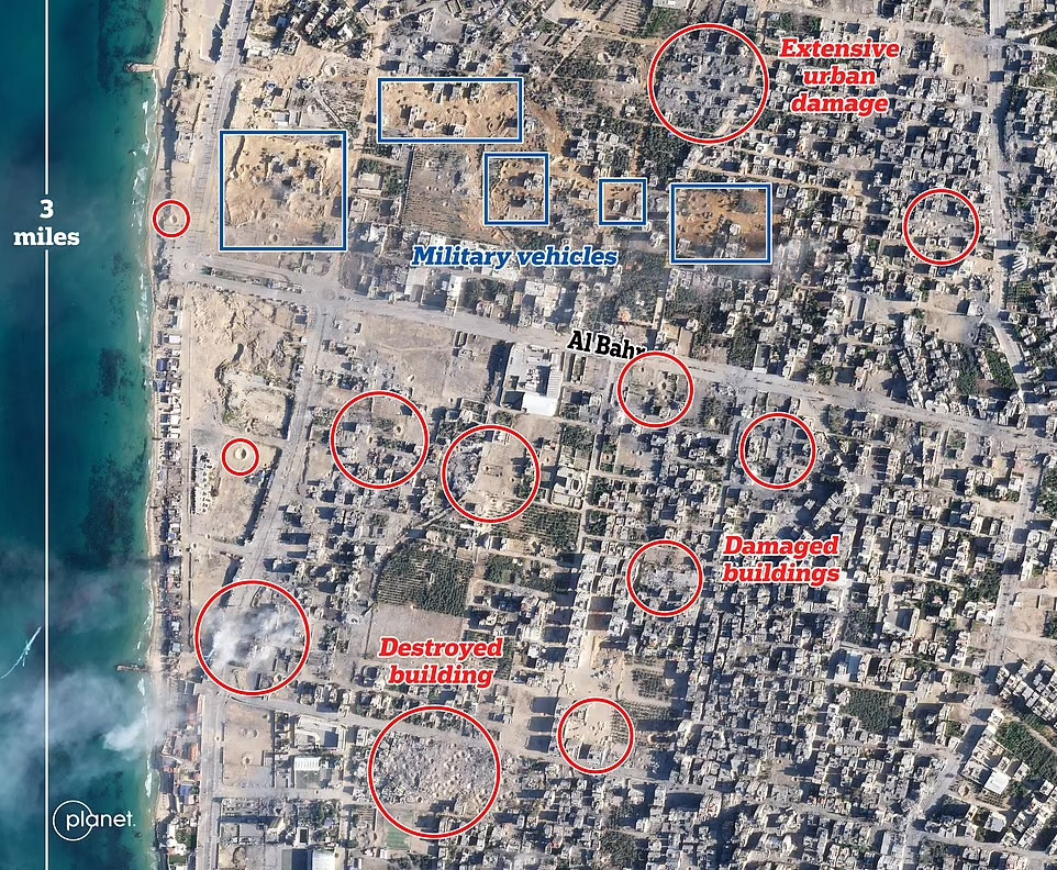 Αποκαλύφθηκε η χερσαία εισβολή στη Γάζα: Απίστευτα λεπτομερείς δορυφορικές εικόνες δείχνουν το μέγεθος της καταστροφής 