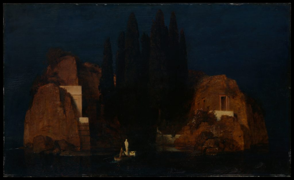 Arnold Böcklin, Isle of the Dead (1883). Collection of the Museum of Fine Arts, Leipzig. 